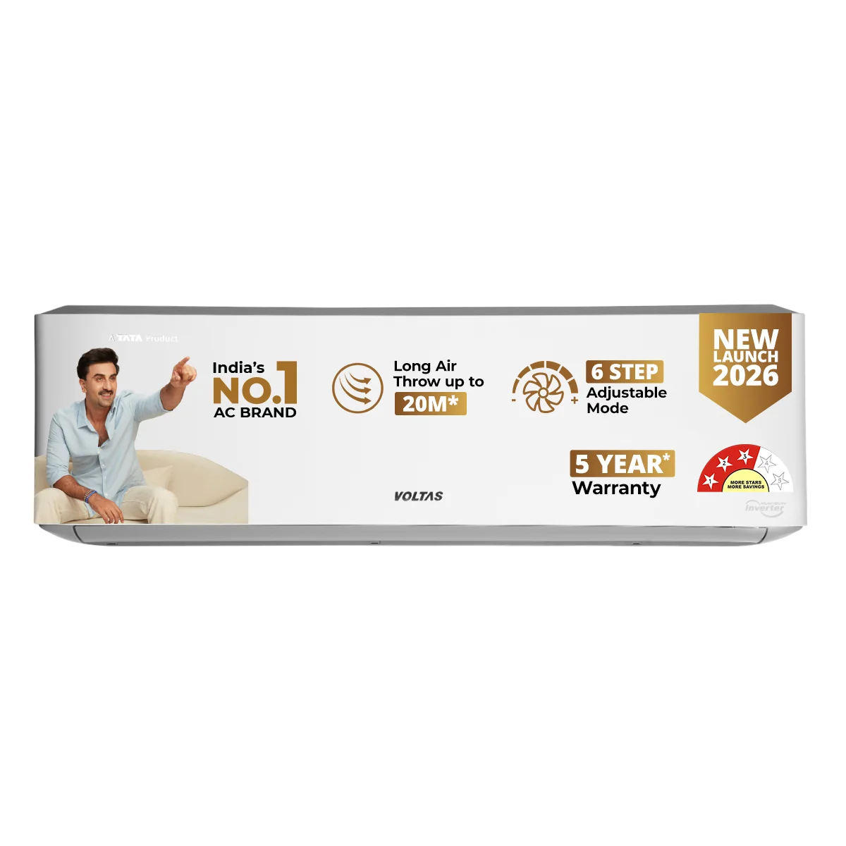 SAC 183 INV Voltas Split Air Conditioner, 1.5 Ton, 3 Star - 183INV Venus Luxe - Image 1